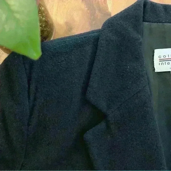 Vintage Oversized Minimalist  Black Wool Blended Blazer Suite Jacket - Picture 6 of 13